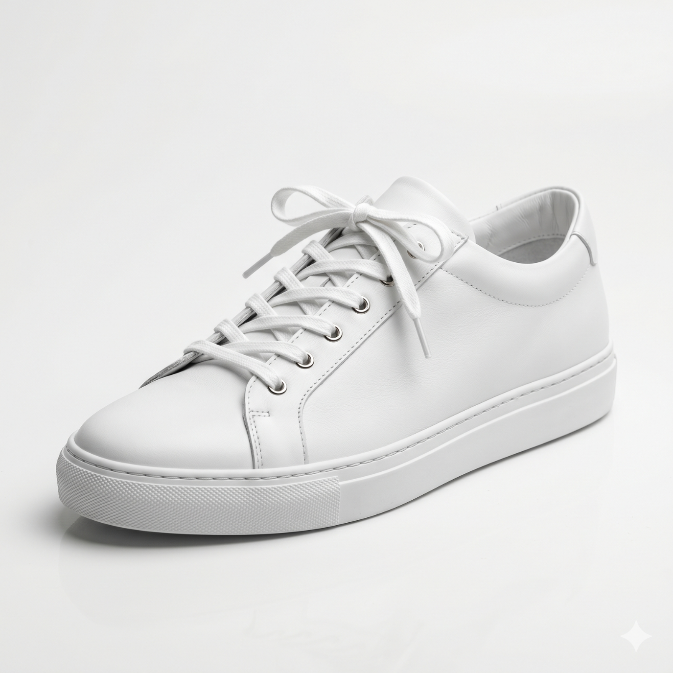 White Rowan Leather Sneakers