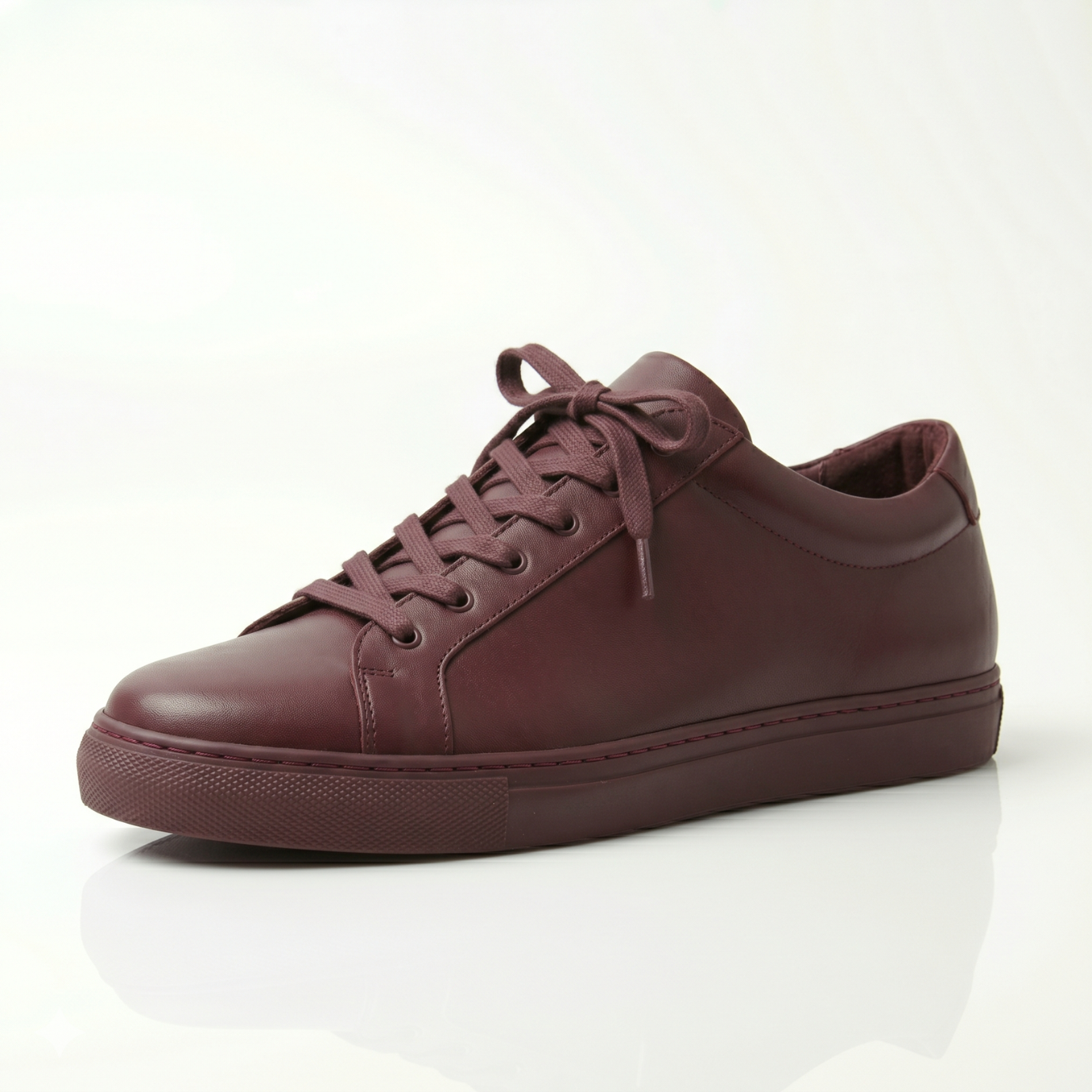 Burgundy Rowan Leather Sneakers