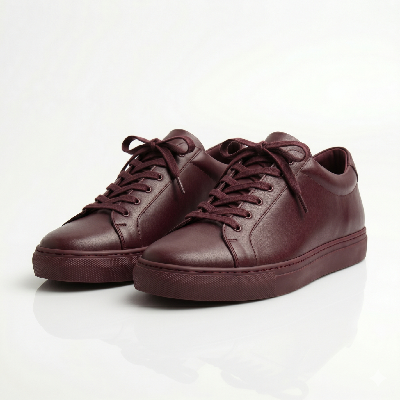 Burgundy Rowan Leather Sneakers