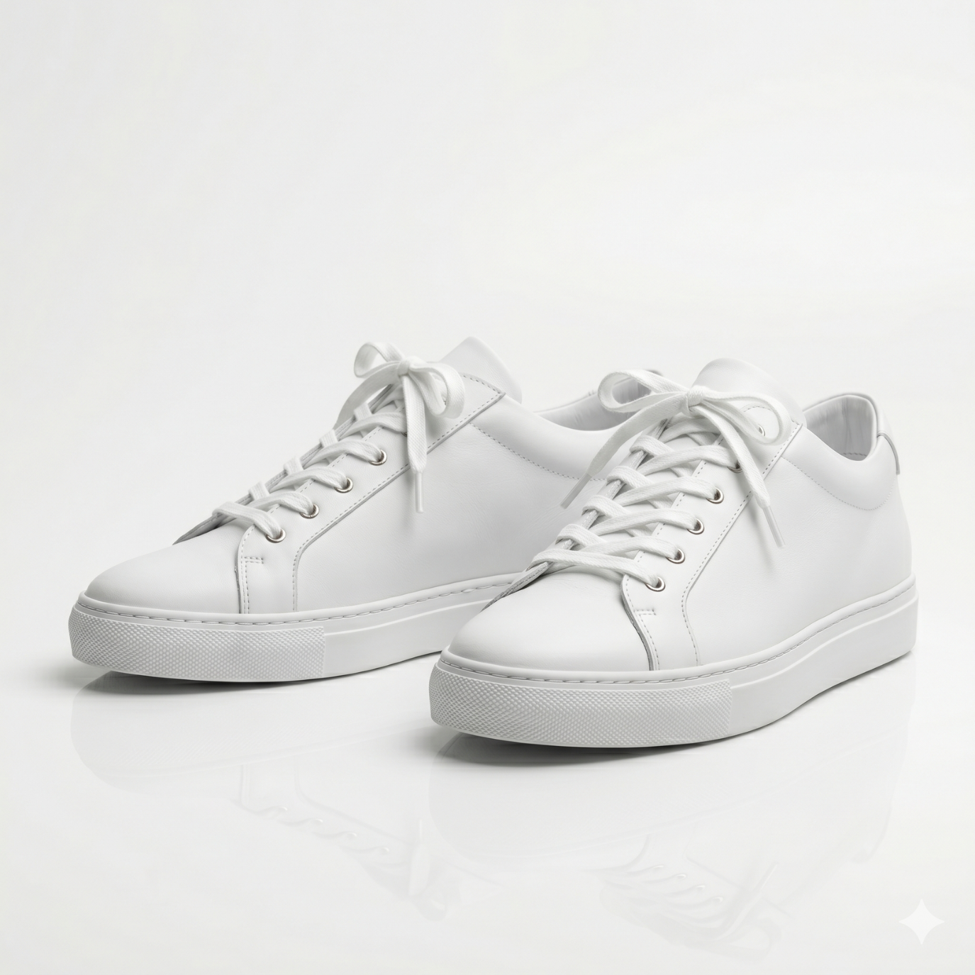 White Rowan Leather Sneakers