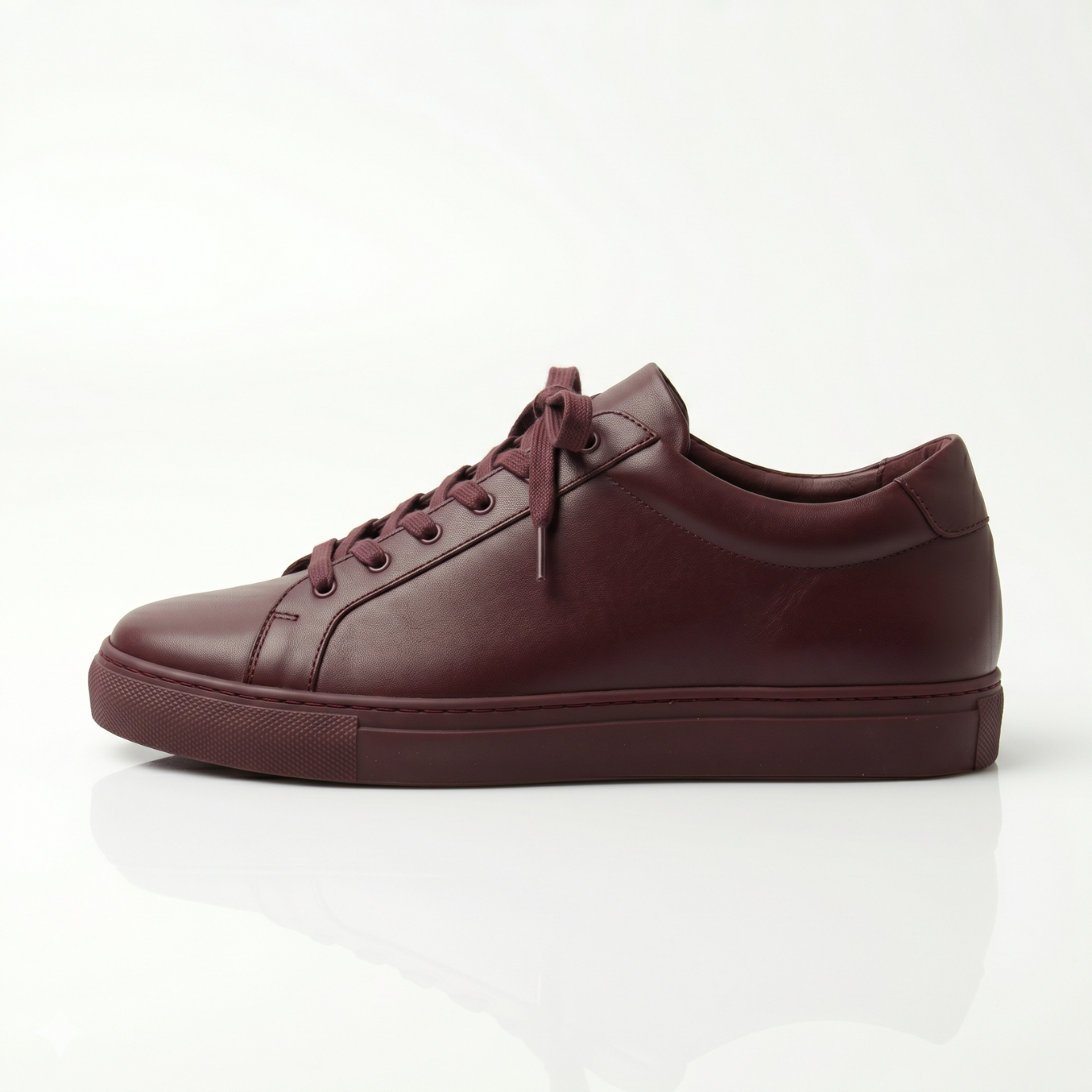Burgundy Rowan Leather Sneakers